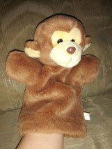 Estorm Monkey Hand Puppet Plush 12&quot; Brown Stuffed Animal Toy Made In China - $19.79