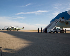Air Force One and Marine One at Andrews before Asia trip Photo Print - $8.81+