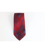 Vintage 80s 90s Streetwear Geometric Diamond Neck Tie Wedding Formal Red... - $454.22 MXN