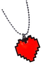 Red Pixels Heart Necklace for Frisk Cosplay - £37.62 GBP