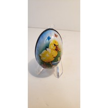 Vintage Sealed Metal Easter Egg Candy Container Duckling &amp; Frog - $9.99