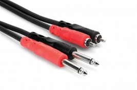Hosa CPR-202 Dual 1/4 in TS to Dual RCA, 2M - £8.78 GBP