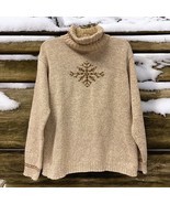 Vintage Woolrich Womens L Pullover Sweater Beige Turtleneck Granny Core ... - $42.33 CAD