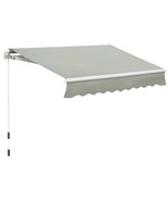 Outsunny 8&#39;x7&#39; Grey Manual Retractable Patio Awning Sun Shade - $4,398.90 MXN