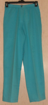 Nwt Womens $44 Koret &quot;Comfort Stretch&quot; Turquoise Pant W/ Pockets Size 8 - £20.14 GBP