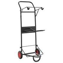 vidaXL Saddle Trolley Black Steel Compact Collapsible Saddle Trolley - $3,981.24 MXN