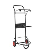 vidaXL Saddle Trolley Black Steel Compact Collapsible Saddle Trolley - $3,955.21 MXN