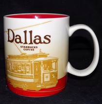 Starbucks 2009 Dallas Texas Skyline City Icon Coffee Cable Car Mug Grande 16 oz - £40.08 GBP