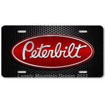 Peterbilt Inspired Art Red on Mesh FLAT Aluminum Novelty Auto License Ta... - £14.11 GBP