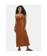 No Boundaries Women&#39;s Halter Maxi Dress LARGE (12-14) Saturn Rust Color NEW - $425.04 MXN