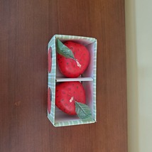 STRAWBERRY SCENTED CANDLES Set of 2 Red Strawberries Shape Candle 2 1/4" H image 6