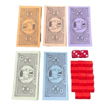 Game Part Piece Monopoly Cheaters 2017 Hasbro Money Hotels Dice Replacem... - £2.65 GBP
