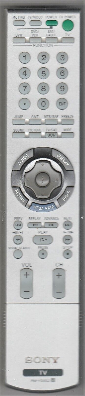 Sony TV Remote Model # RM-YD002 - $5.94