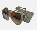 German Military Army Vintage 1960&#39;s Compact Folding Dust Goggles / Sungl... - $10.95