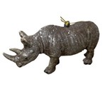 Kurt Adler Rhino Ornament Hanging Wild Animal 2.5 Inch Christmas Realist... - $13.39