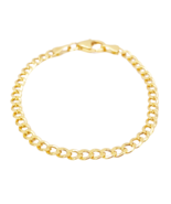 22ct Gold Kids Bracelet Curb link 5.7 Inches 3.4mm Width - $11,292.68 MXN