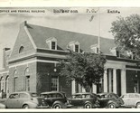 McPherson Kansas KS Post Office Federal Building Cars Silvercraft Postca... - $9.85