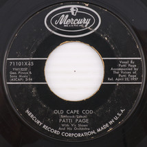 Patti Page – Old Cape Cod / Wondering - 1957 45 rpm 7&quot; Single Record 71101X45 - $3.88