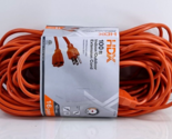 HDX 100 ft. 16/3 125 Volt Indoor/Outdoor Light Duty Extension Cord Orange - $22.87