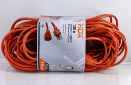 HDX 100 ft. 16/3 125 Volt Indoor/Outdoor Light Duty Extension Cord Orange - £17.98 GBP