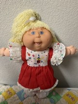 Vintage Cabbage Patch Kid Girl HASBRO First Edition Lemon Hair Blue Eyes... - £123.61 GBP