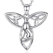 Real 925 Sterling Celtic Knot Pendant Necklace Wolf element Fashion Boutique Jew - £39.51 GBP
