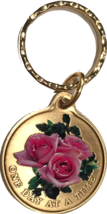 Pink Rose One Day At A Time Color Keychain Serenity Prayer Chip Coin AA NA - $13.99