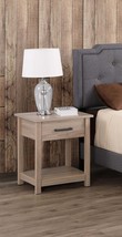 Sleek Sandlewood Nightstand - Modern Bedside Table - $153.29 CAD