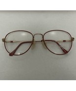 VTG New Europa Red &amp; Gold Round Frame Metal Wire Eyeglasses 56-20-140 - $475.17 MXN