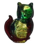 Murano Art Glass Cat Figurine Statue By Mario Costantini 8 1/2&quot; Tall - $140.09