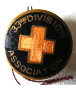 Vintage 1930s 33rd Division Association screwback pin - €29,54 EUR