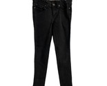 Gap Premium Jeans Womans Size 6/28  Super Skinny Black Denim Stretch - $8.37