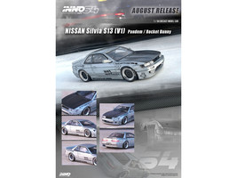 Nissan Silvia S13 V1 RHD Right Hand Drive Silver Metallic w Carbon Hood Pandem/R - £25.01 GBP
