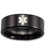 coi Jewelry Tungsten Carbide Medic Alert Ring-370 - £55.94 GBP
