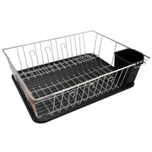 Megachef 16 Inch Chrome Plated and Plastic Counter Top Drying Dish Rack ... - $39.65