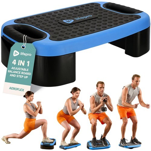 4-In-1 Aerobic Balance Board and Step Up Exercise Platform - Adjustable ... - $40.71
