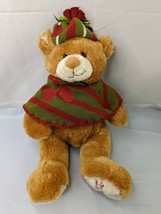 Mary Meyer Brown Bear Plush 15 Inch 2007 Knit Shawl Hat Stuffed Animal Toy - £10.34 GBP