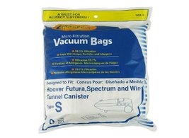 Hoover Type S Canister Vacuum Microlined Regular Paper Bags 3 PK # 109-9 - $9.32