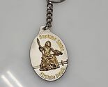 Neptune Statue Virginia Beach Gold And Silver Keychain - $9.89