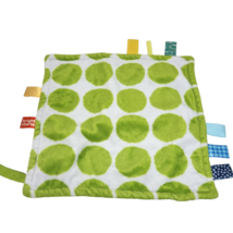 Bright Starts Green Polka Dot Circle / Grey Taggies Security Blanket Soft - £25.25 GBP