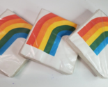 Contempo Rainbow Paper Facial Tissue Napkins Cocktail Size 3 packs x20 V... - $19.75