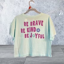 Wonder Nation Blue Boxy Graphic Shirt Girls L 10-12 Be Good Brave Kind Joyful - £2.39 GBP