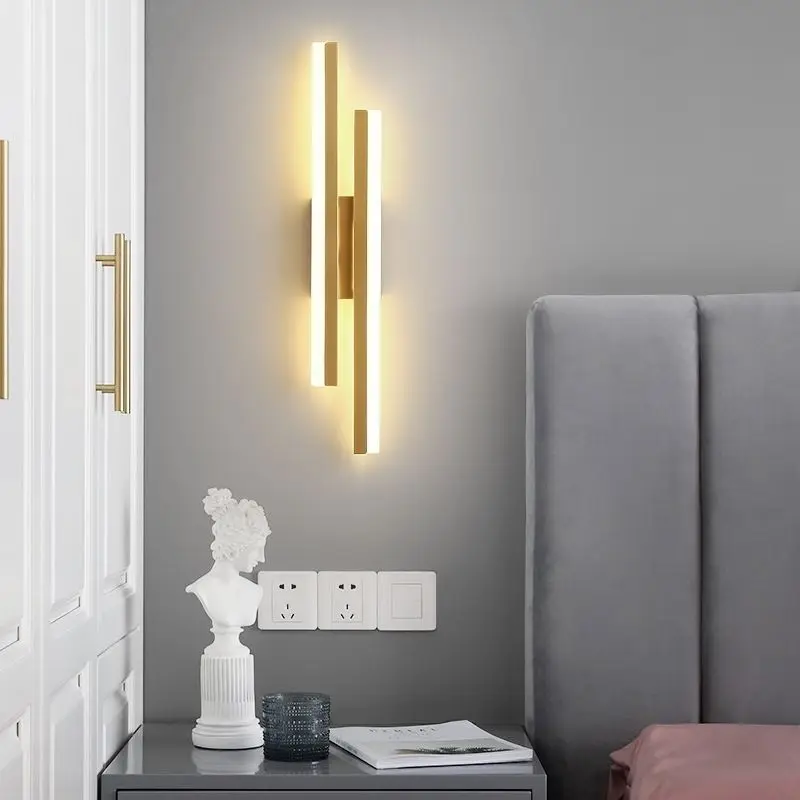 Led Bedroom Wall Lamp Wall Sconces 48cm 16w Wall Light Acrylic Lampshade... - £19.24 GBP+