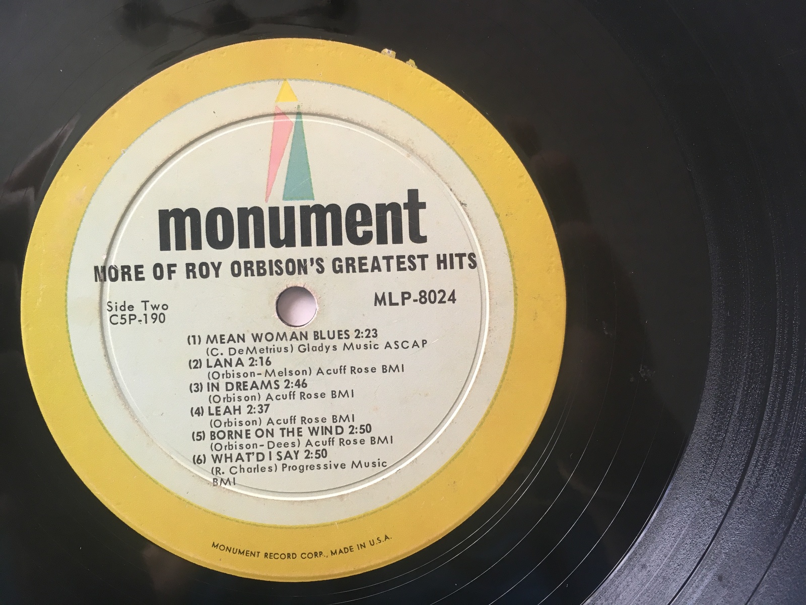 Roy Orbison - More Of Roy Orbison's Greatest Hits LP Vinyl Record Album Item image 5