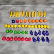 LOT of 58 - Rubber Fruit Counters for Kids Counting, Sorting, Math, Lear... - $19.79