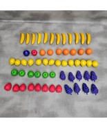 LOT of 58 - Rubber Fruit Counters for Kids Counting, Sorting, Math, Lear... - $27.06 CAD