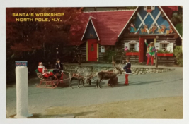 Santa&#39;s Workshop Sleigh North Pole New York NY Mike Roberts Postcard c1970s - $4.99