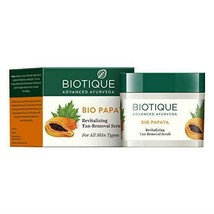 Biotique Bio Papaya Revitalizing Tan Removal Scrub 75 gm Face Skin Body Tan Care - £16.89 GBP