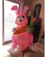 2004 GEMMY INFLATABLE AIRBLOWN Happy EASTER BUNNY RABBIT  6’ - £70.34 GBP