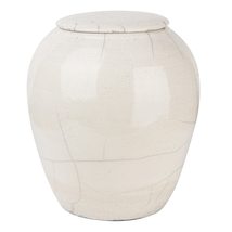 Stunning Handcrafted Crackle Raku Pottery Vessel Cremation Urn Handcrafted Memor - £214.33 GBP+